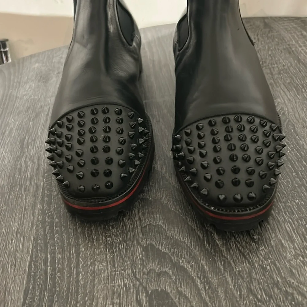 Christian Louboutin Black Leather Boots - Picture 4 of 4